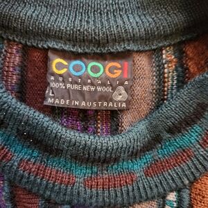 COOGI Multicolor Wool Sweater 90s Vintage